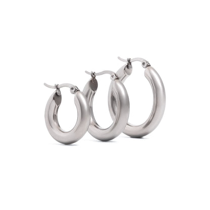 Silver Classic Hoop Earrings