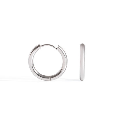 Silver Feather Hoop Earrings m