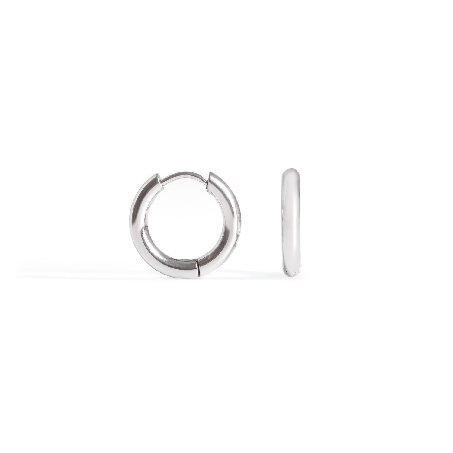 Silver Feather Hoop Earrings s