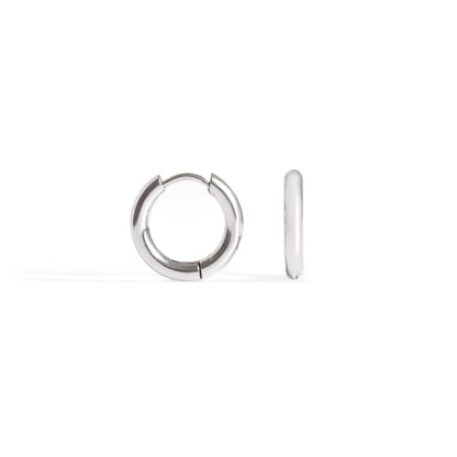 Silver Feather Hoop Earrings s