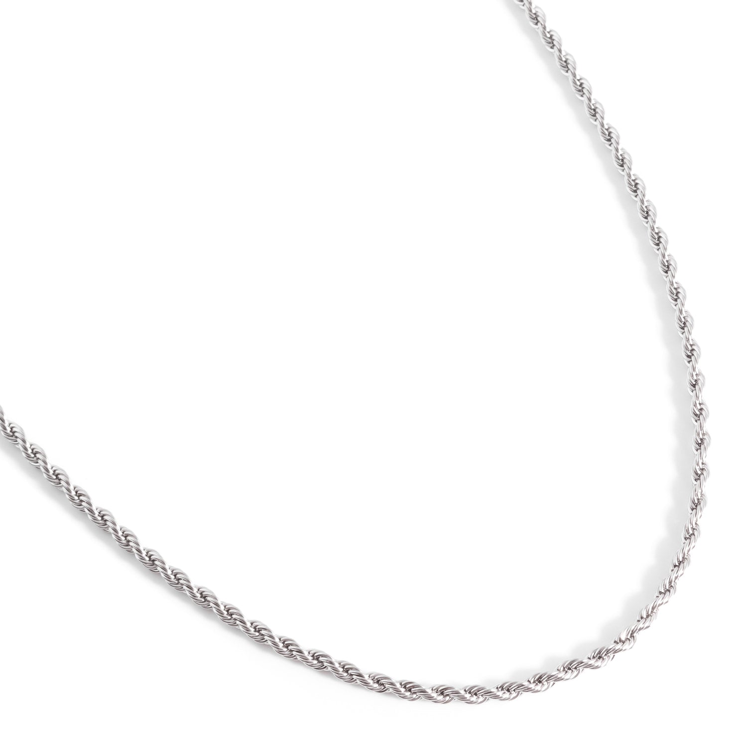 Silver Rope Chain Necklace