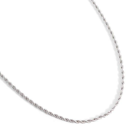 Silver Rope Chain Necklace