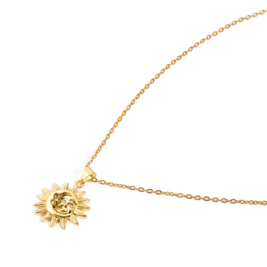 Sun and Moon Pendant Necklace