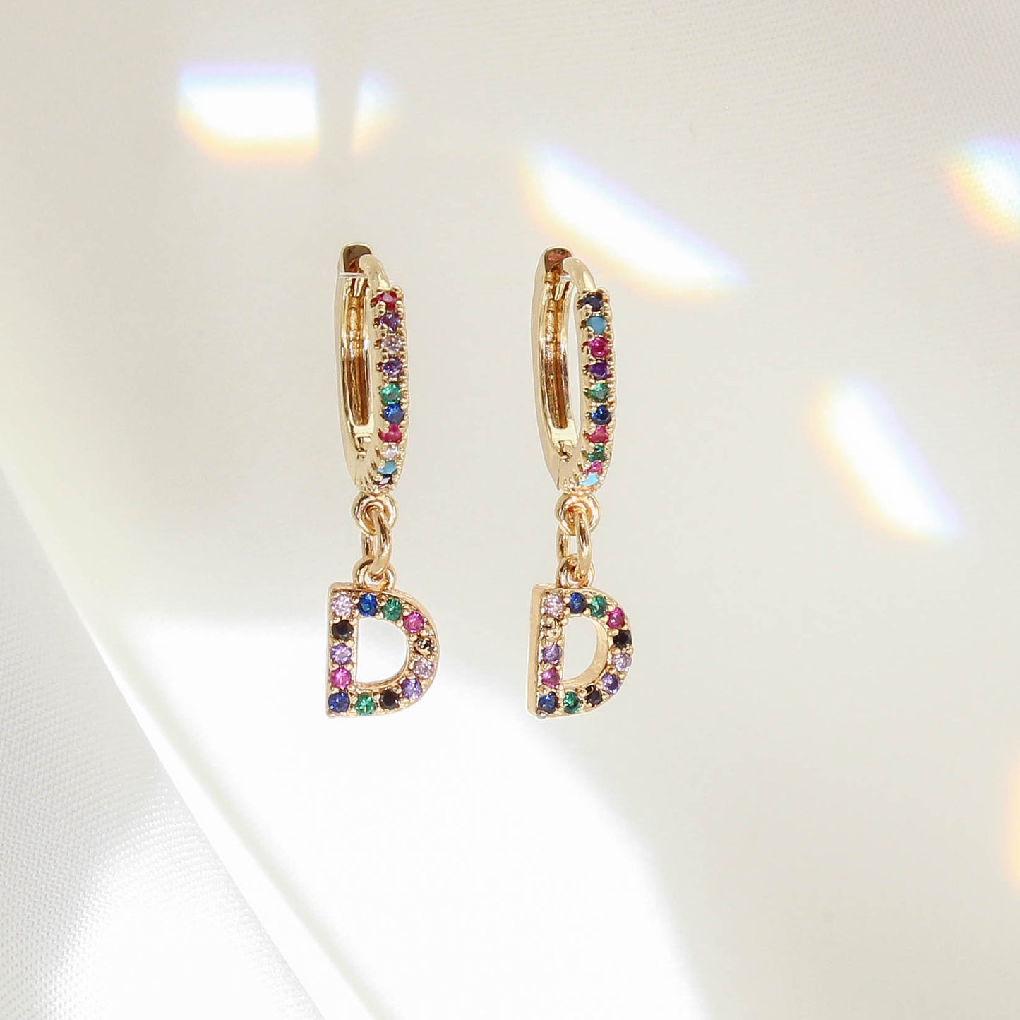 Monogram Huggie Earrings