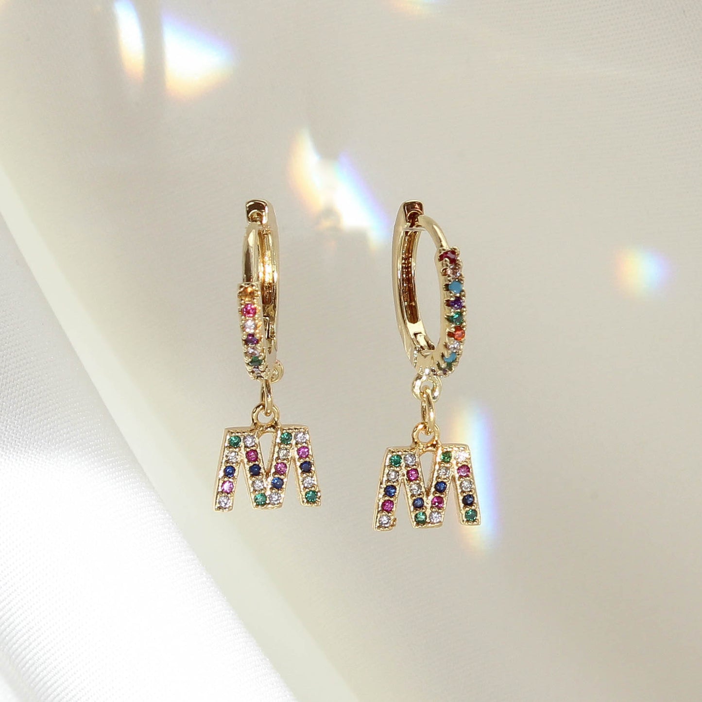 Monogram Huggie Earrings