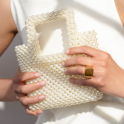 Square Mini Purse - Milk