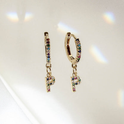 Monogram Huggie Earrings