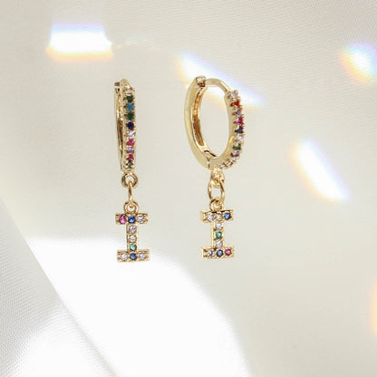 Monogram Huggie Earrings