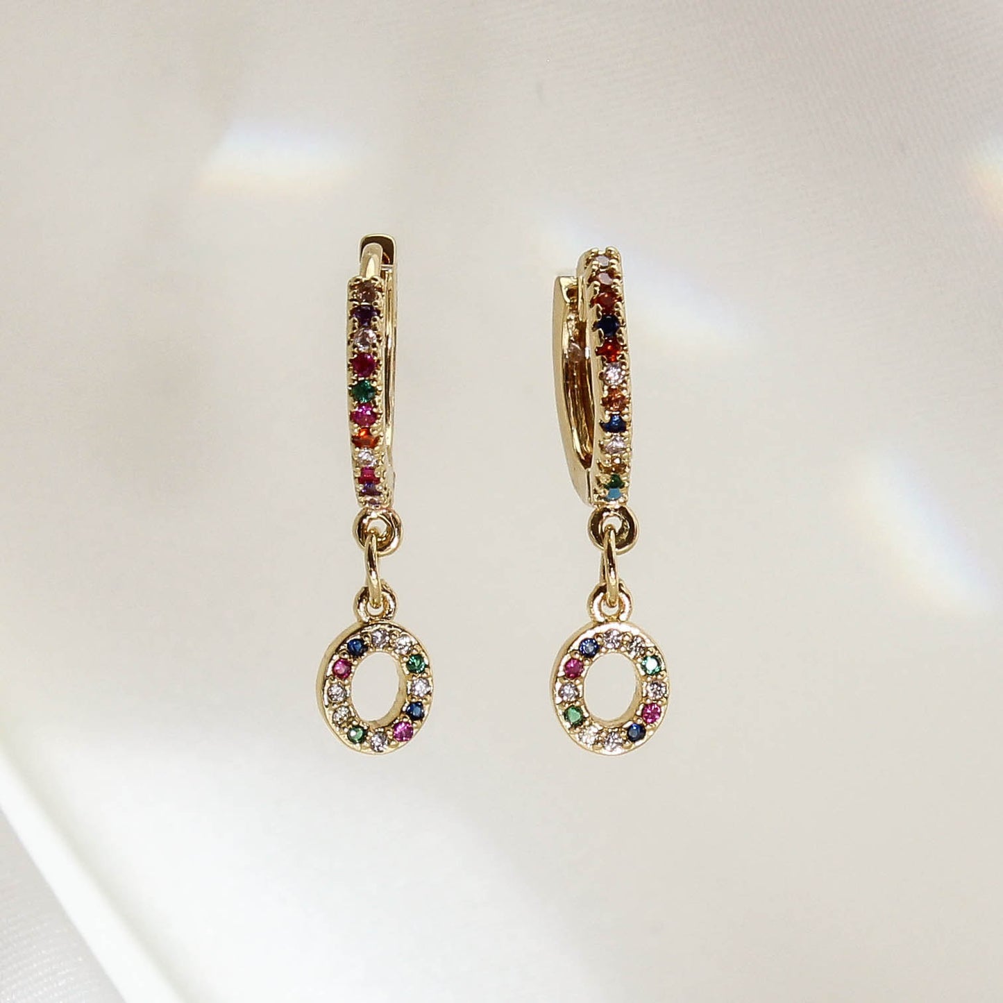 Monogram Huggie Earrings