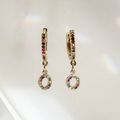 Monogram Huggie Earrings