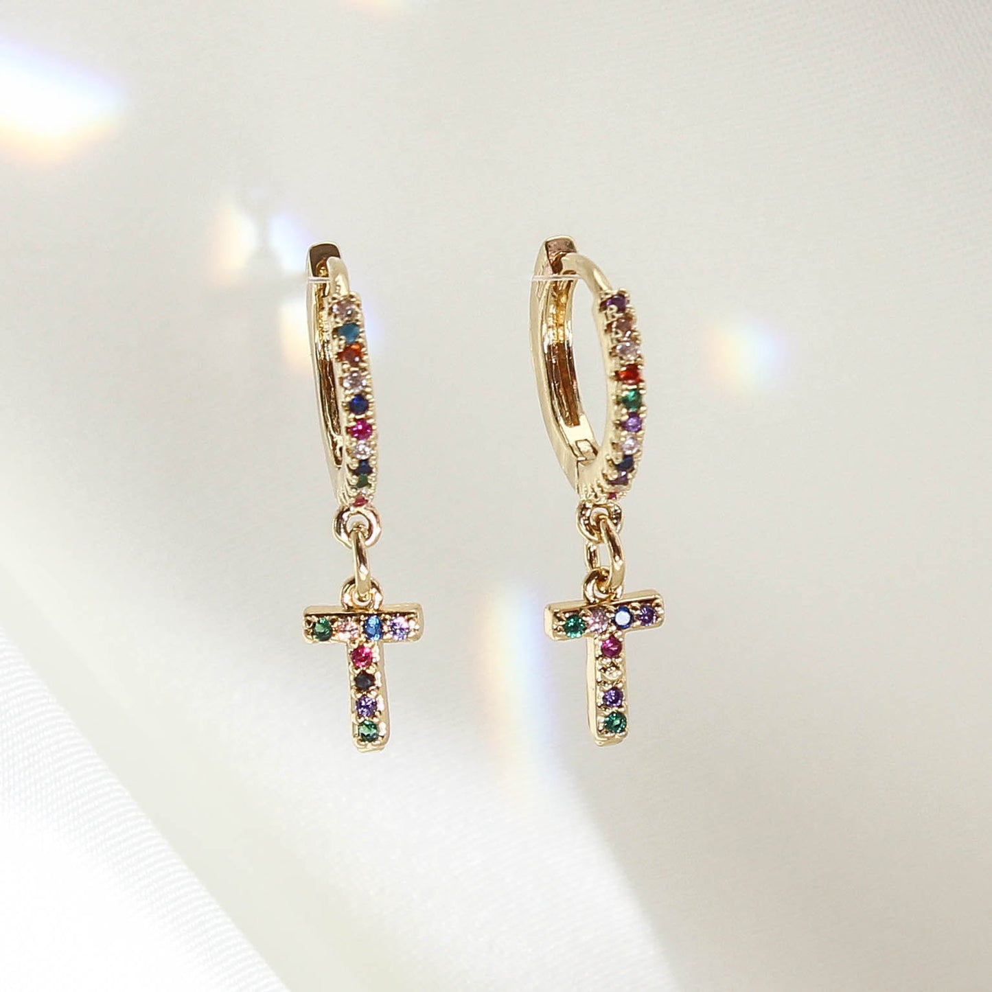 Monogram Huggie Earrings