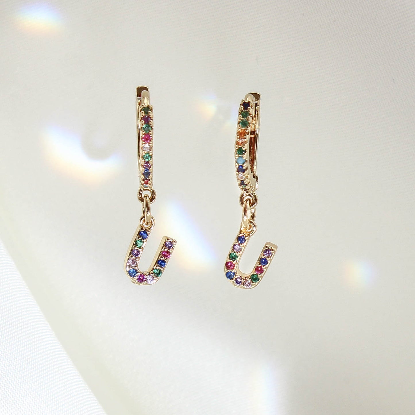 Monogram Huggie Earrings