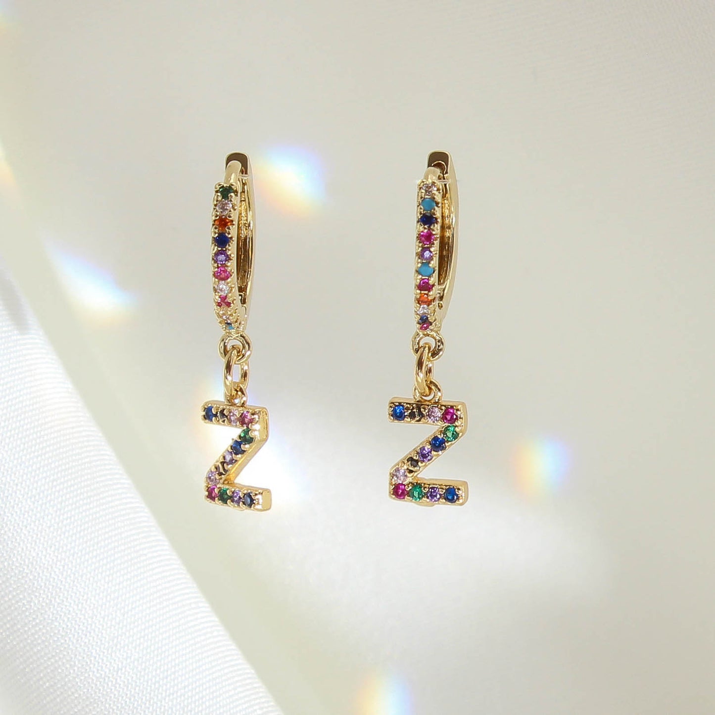 Monogram Huggie Earrings
