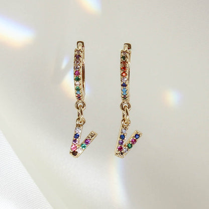 Monogram Huggie Earrings
