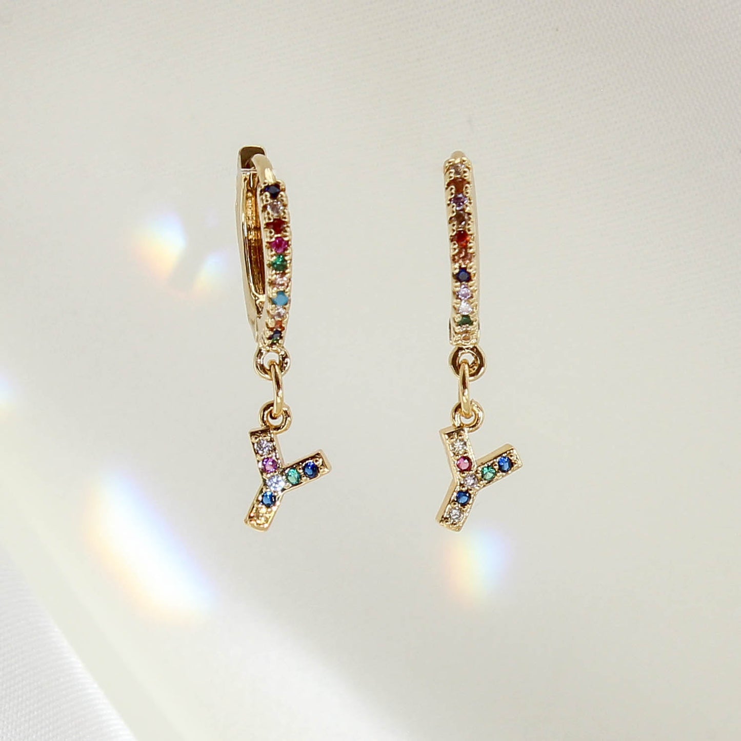 Monogram Huggie Earrings