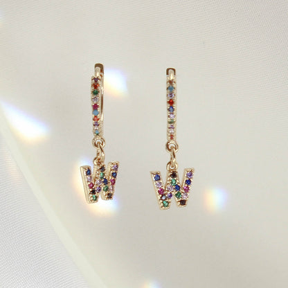 Monogram Huggie Earrings
