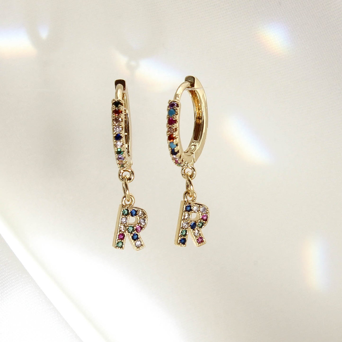Monogram Huggie Earrings