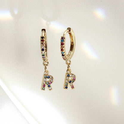 Monogram Huggie Earrings