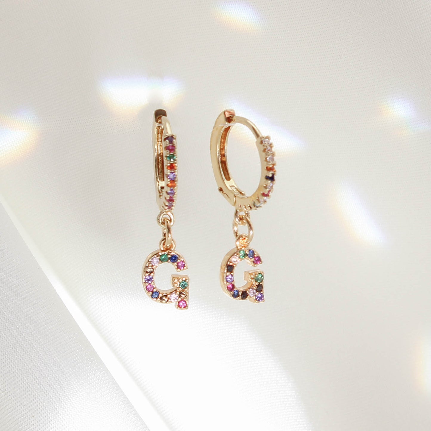 Monogram Huggie Earrings