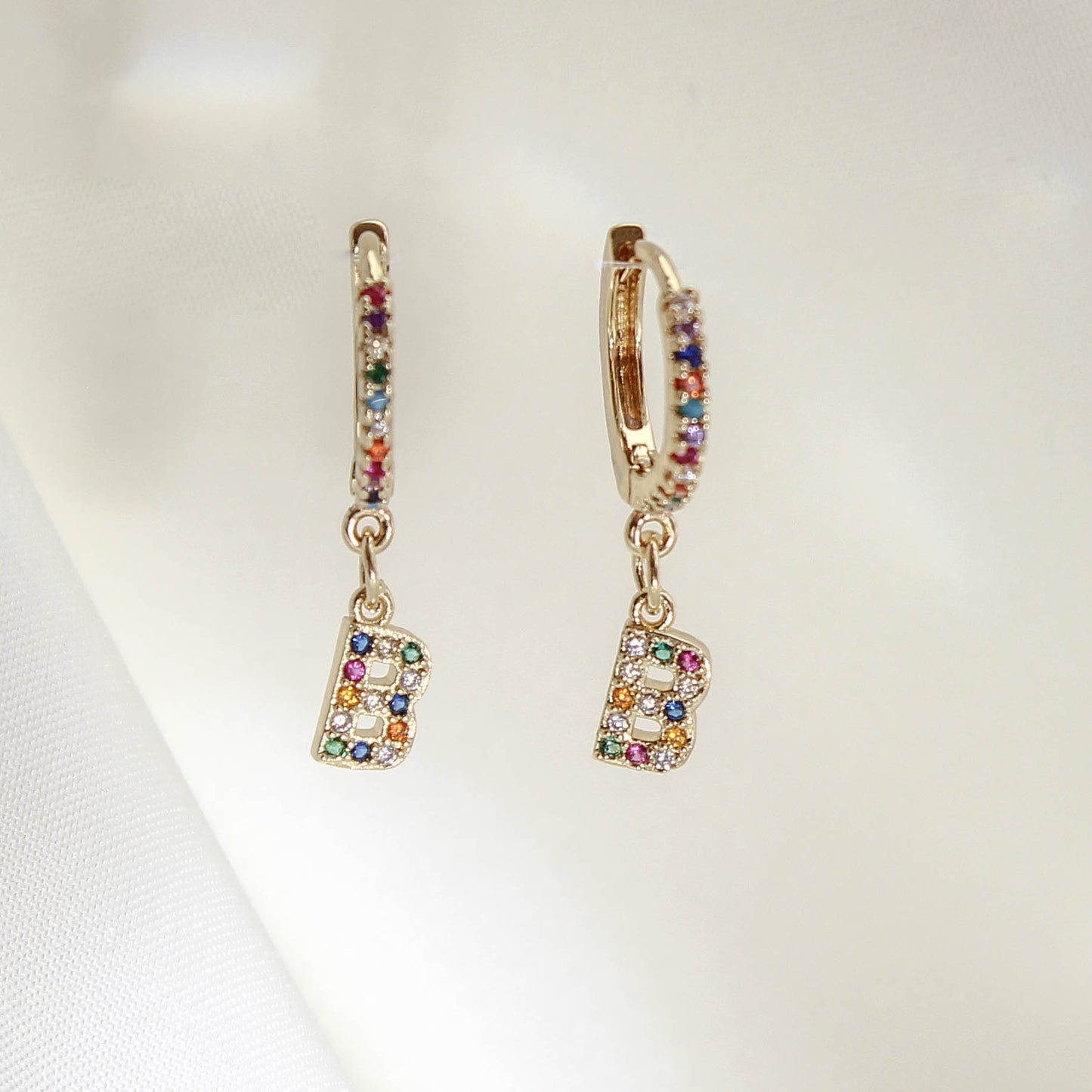 Monogram Huggie Earrings