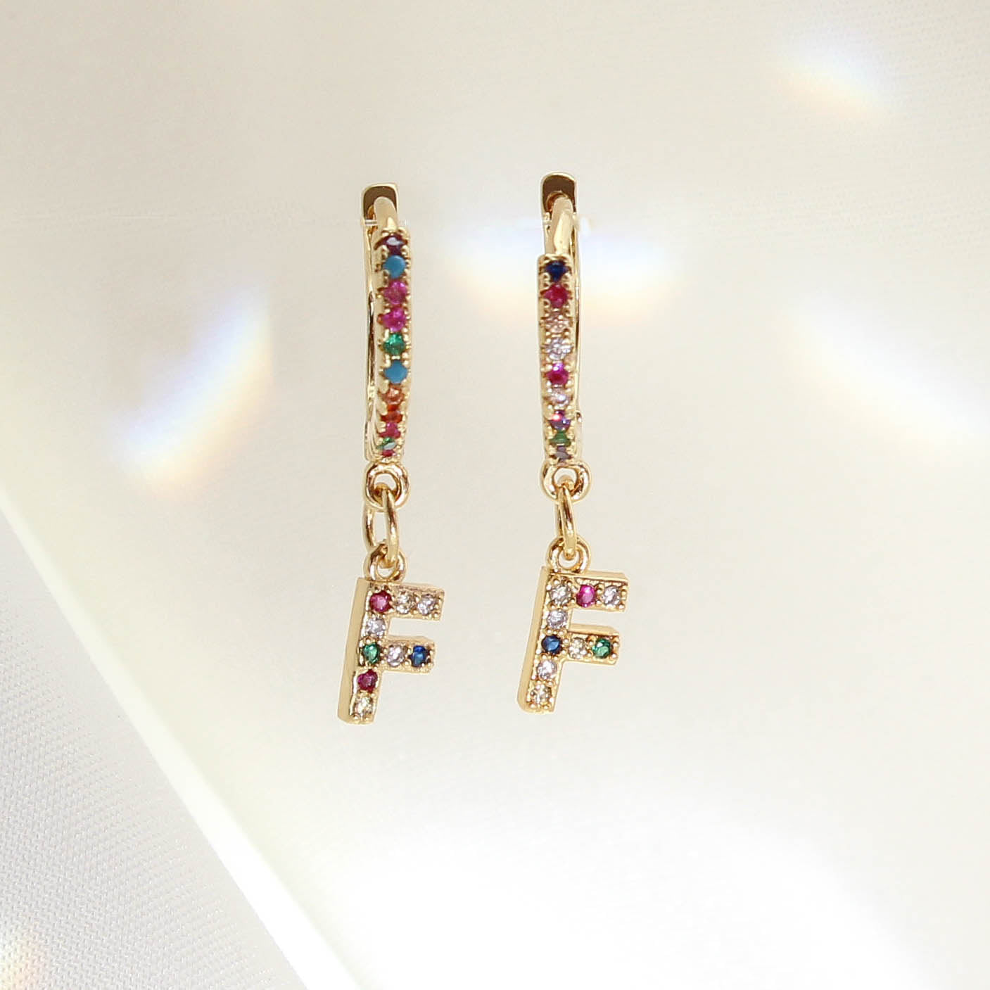 Monogram Huggie Earrings