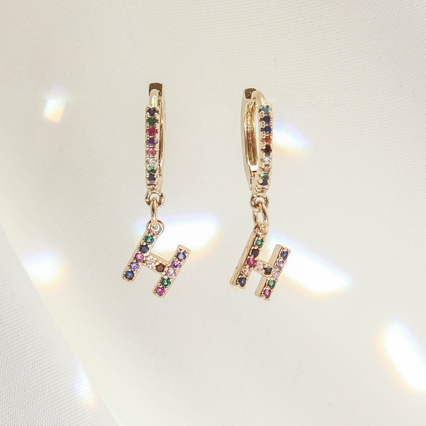 Monogram Huggie Earrings