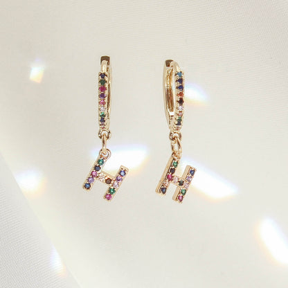 Monogram Huggie Earrings