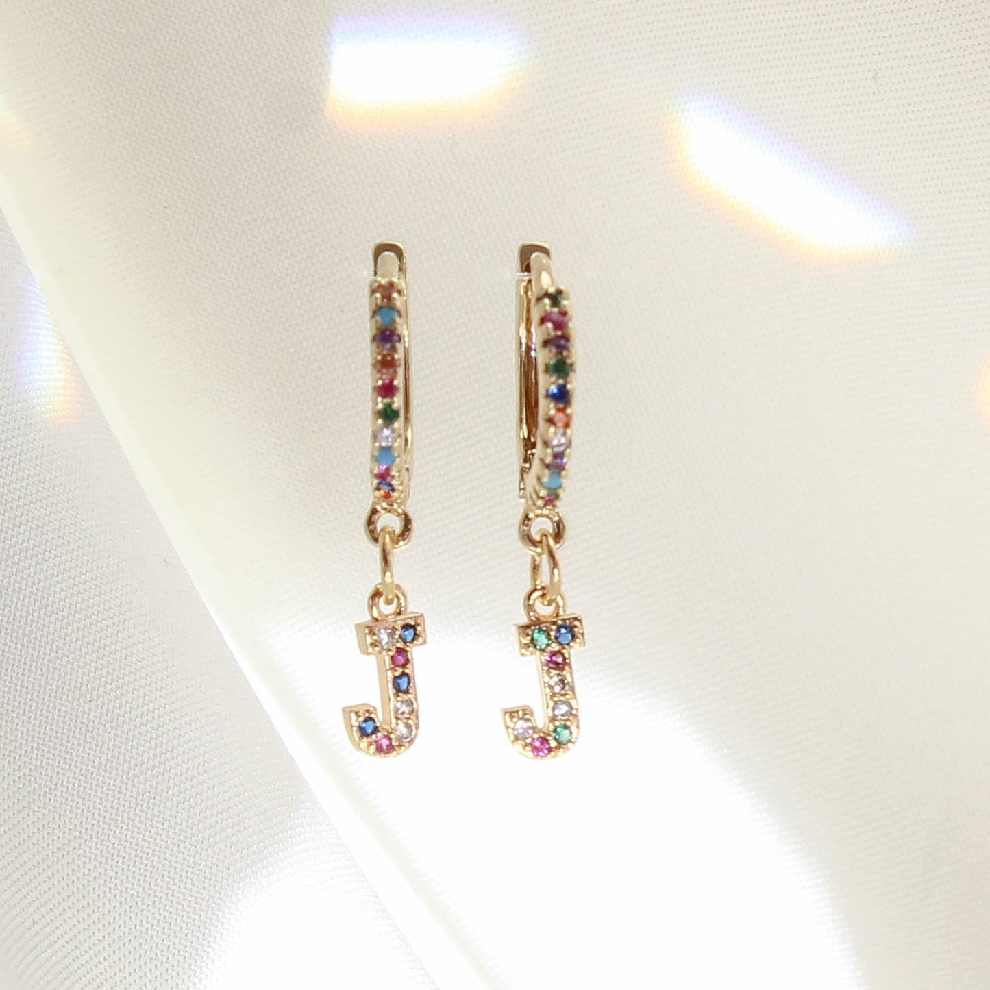 Monogram Huggie Earrings