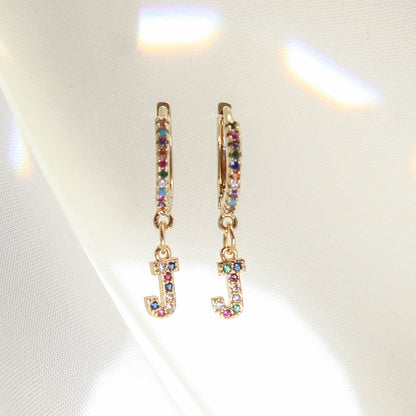 Monogram Huggie Earrings