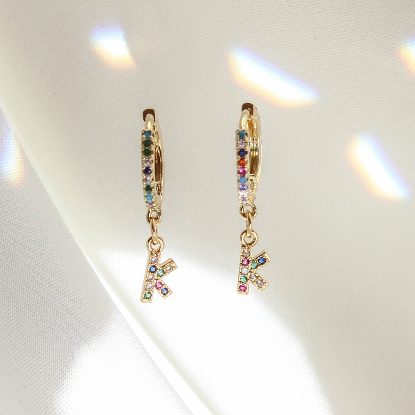 Monogram Huggie Earrings