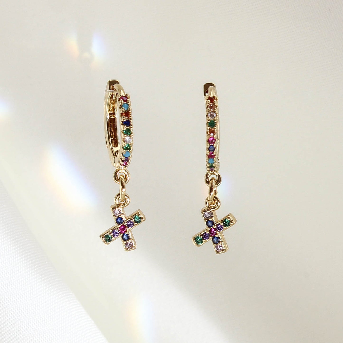 Monogram Huggie Earrings