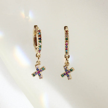 Monogram Huggie Earrings