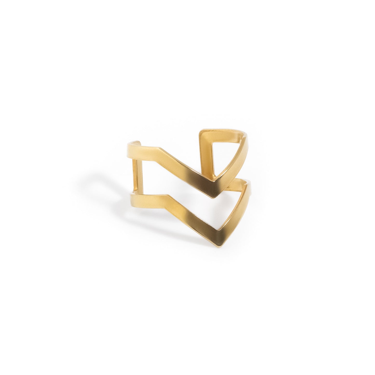 Double Chevron Ring