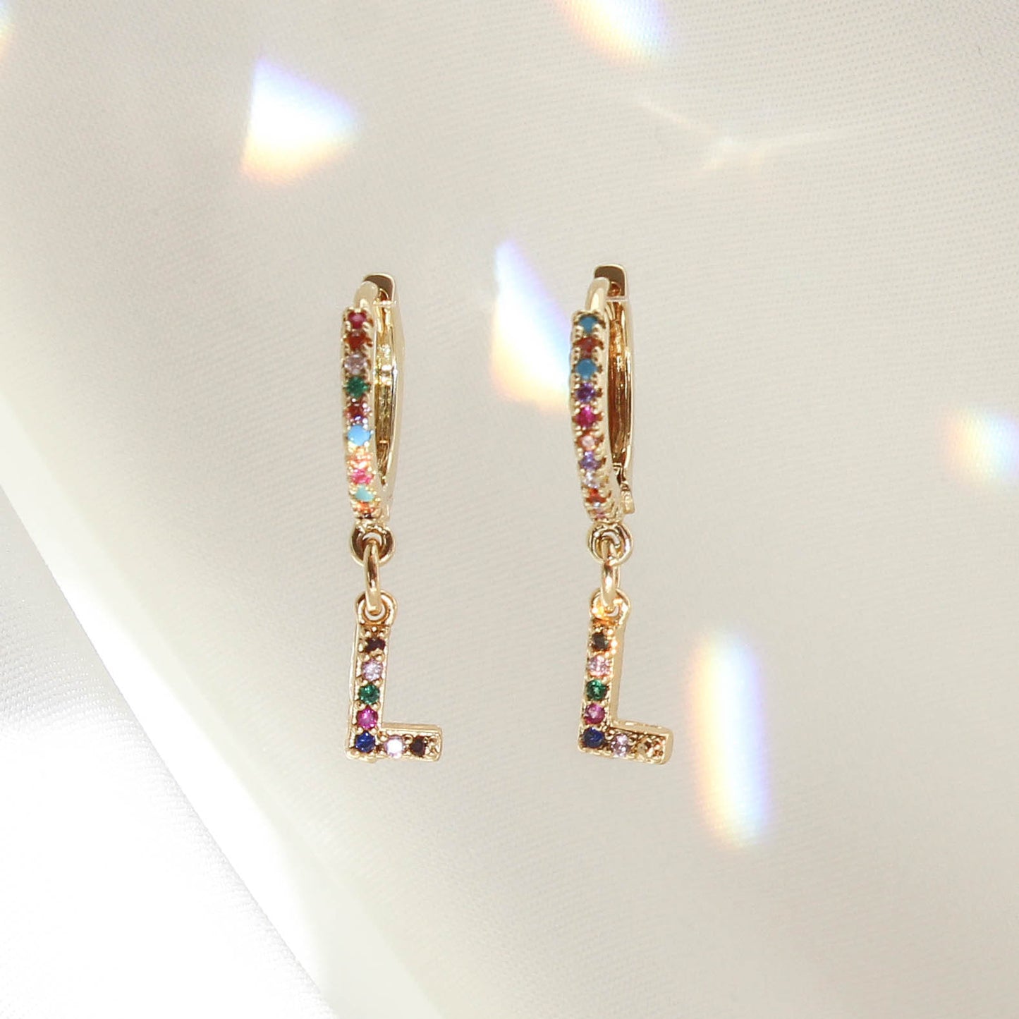Monogram Huggie Earrings