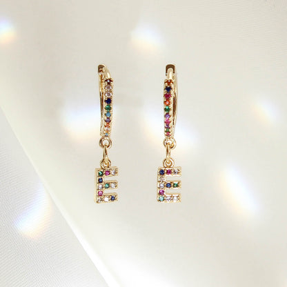 Monogram Huggie Earrings