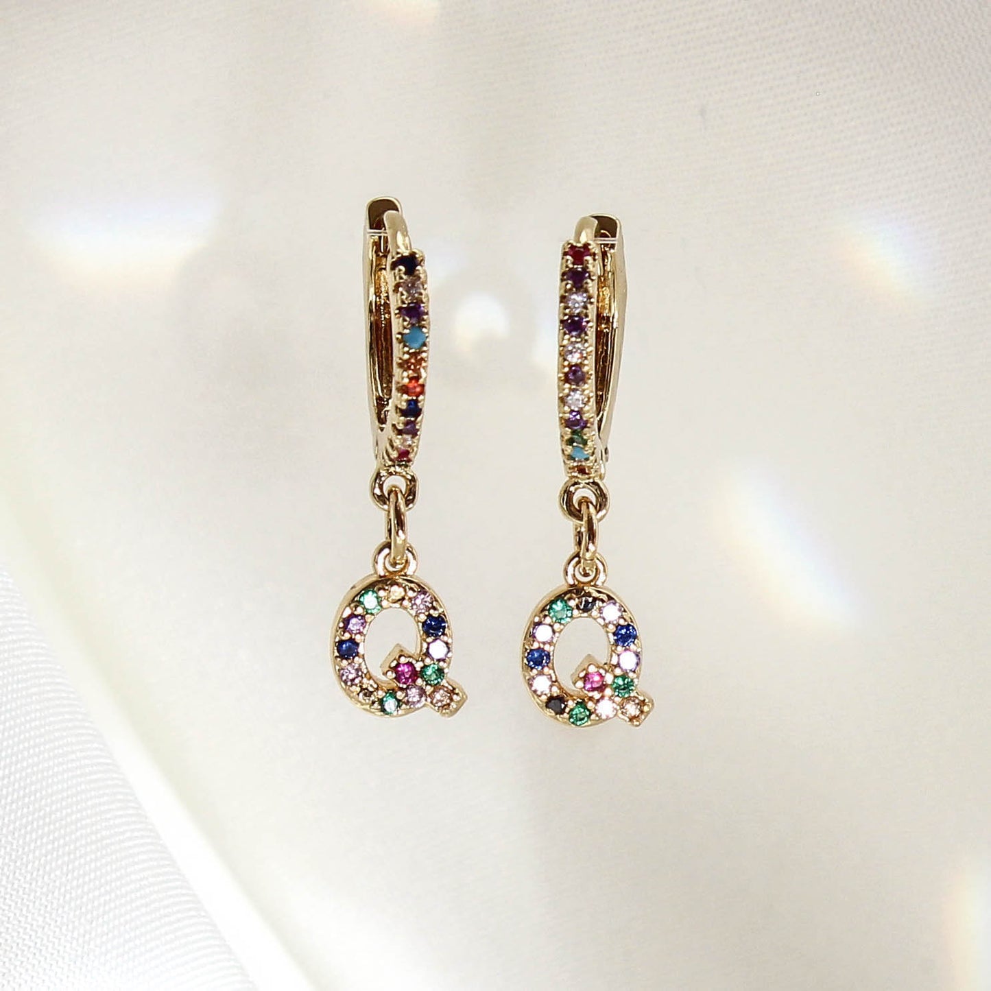 Monogram Huggie Earrings